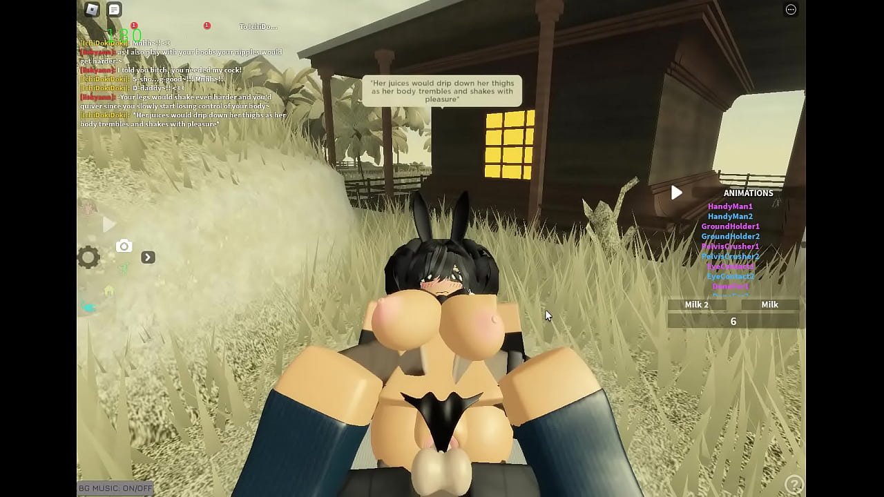 Roblox bunny girl bounces on daddy's cock