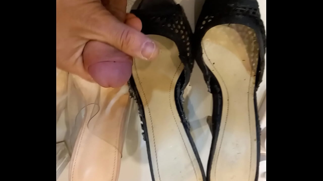 cum over plastic heels