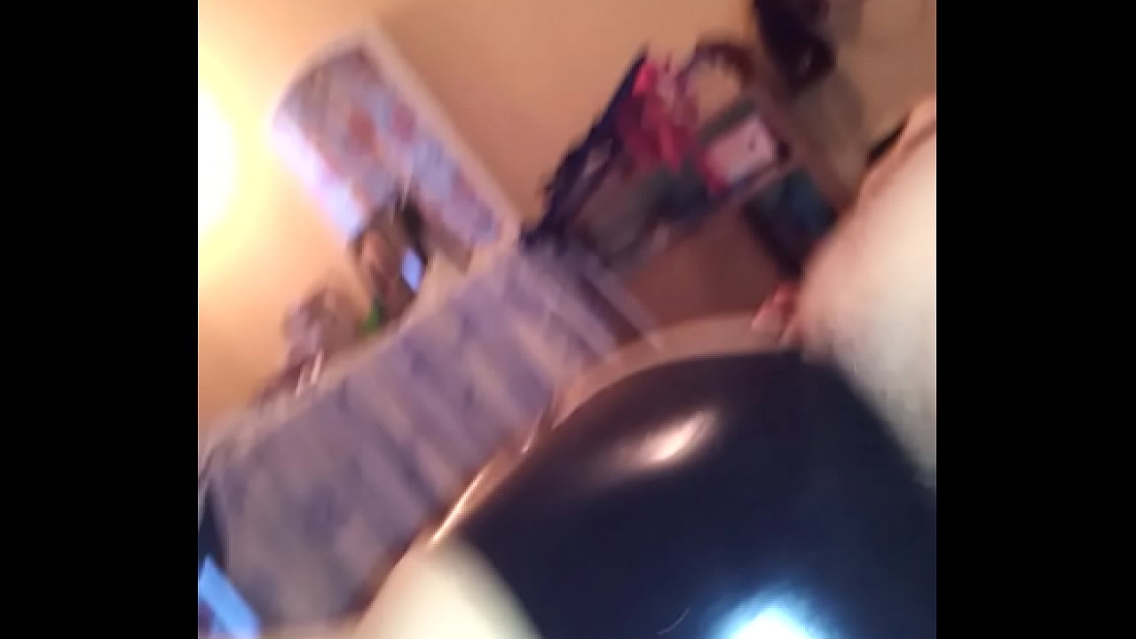 Me fucking my wife's big ass in latex pants at home