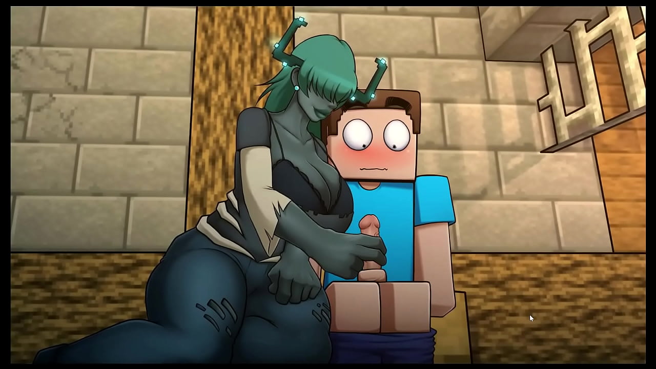 HornyCraft [ Minecraft rule 34 sex games ] Ep.35 hot handjob and messy cumshot !