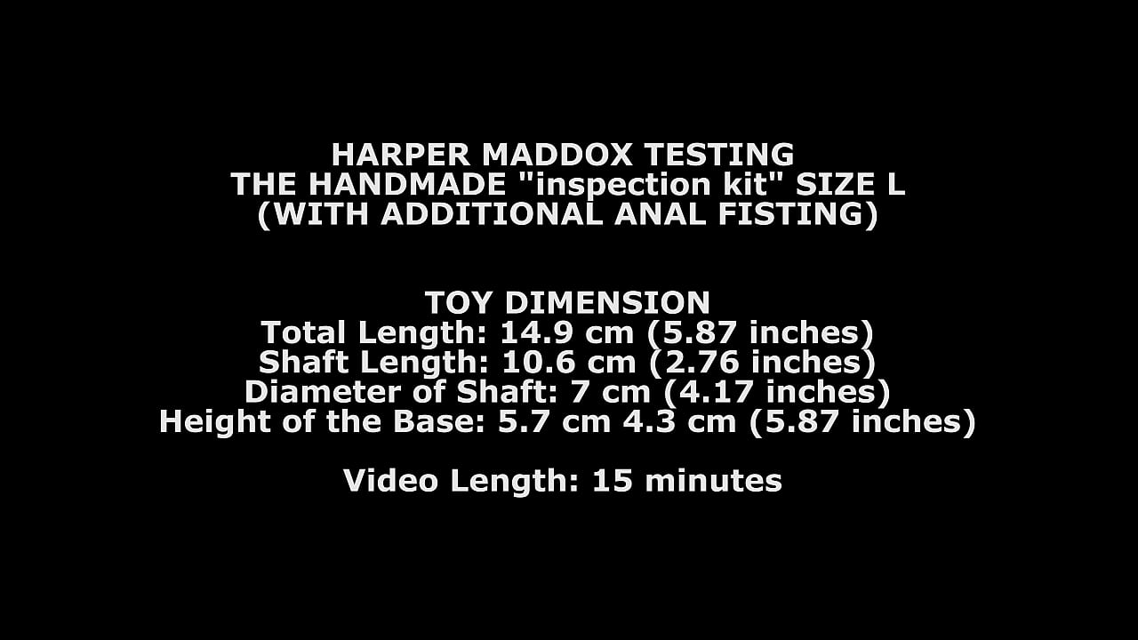 Harper Maddox Testing the handmade inspection kit size L (with additional anal fisting) TWT274