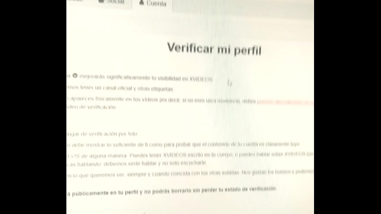 Vídeo de verificación