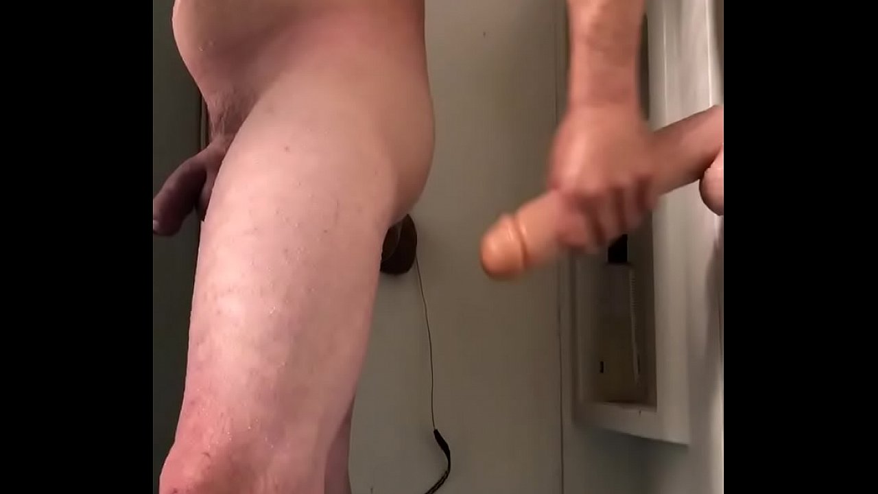 Dildo play during shower