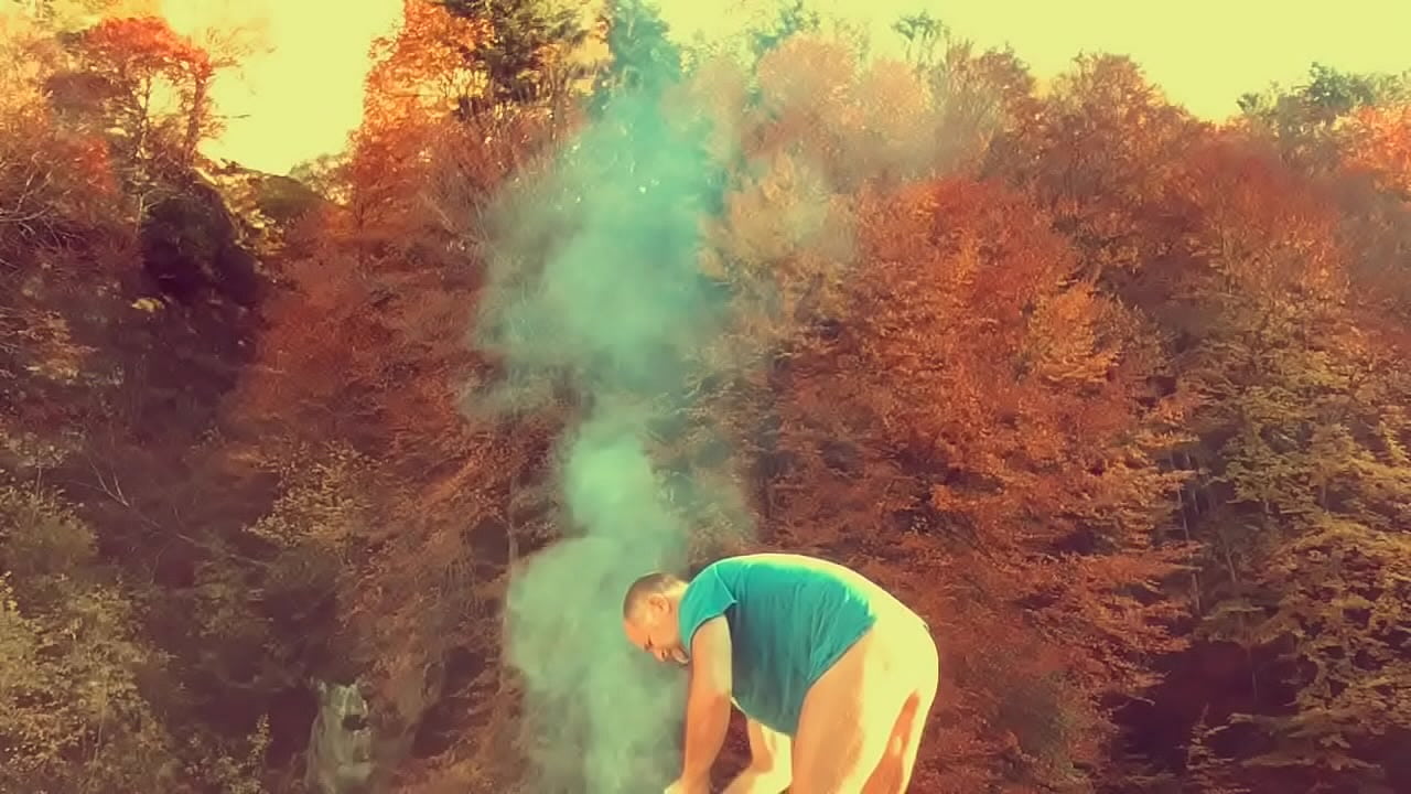 bottomless beach bum firing up