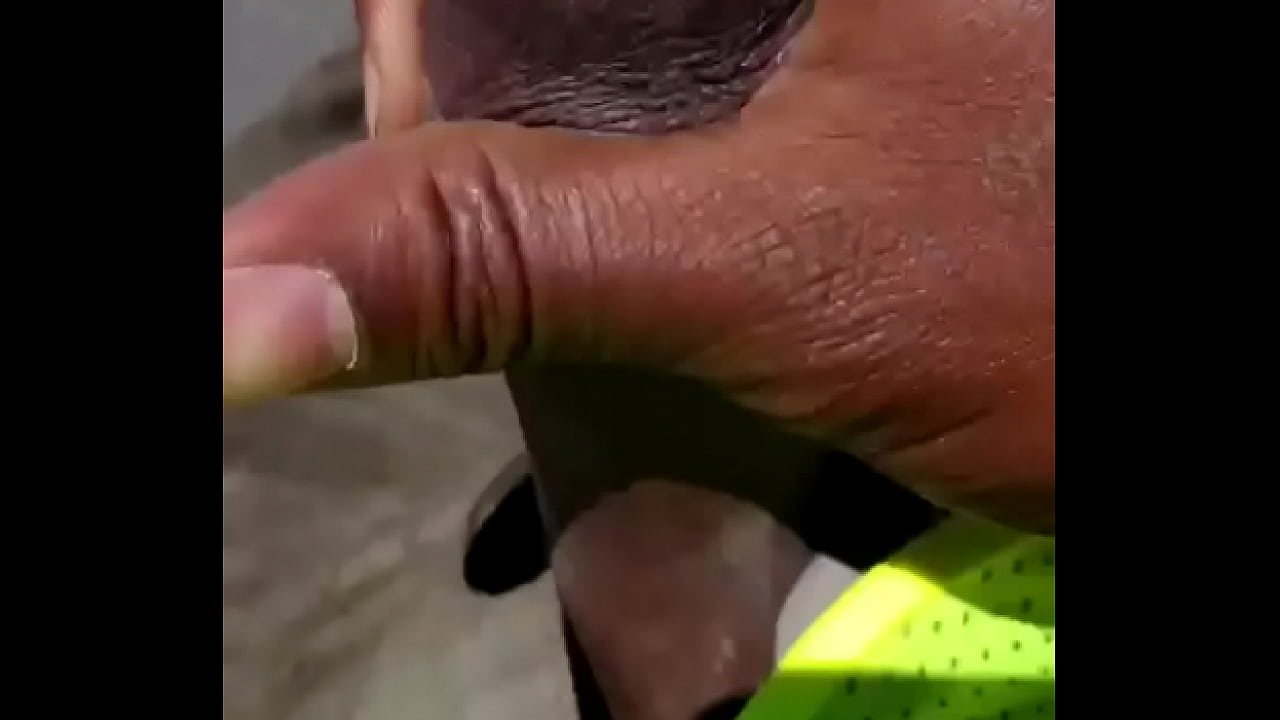 Cum while at work