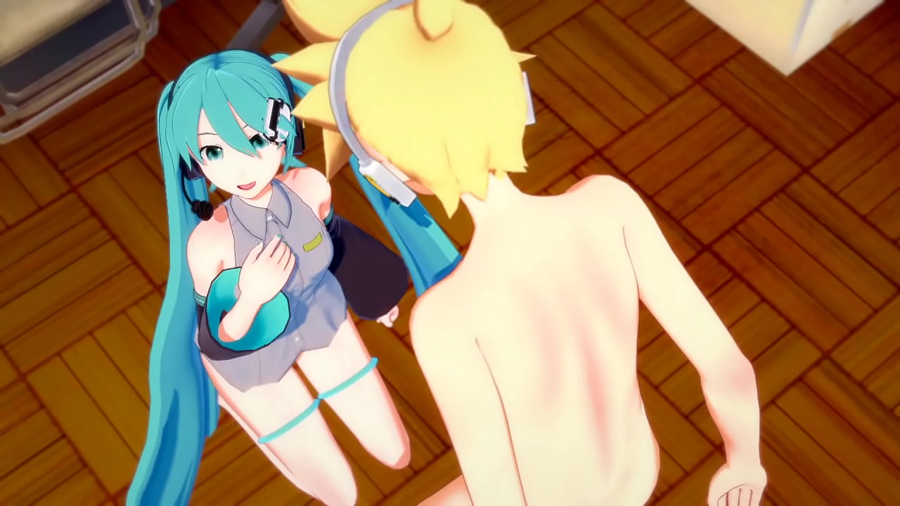 Vocaloid Hentai - Len x Miku. jerkoff and sucks