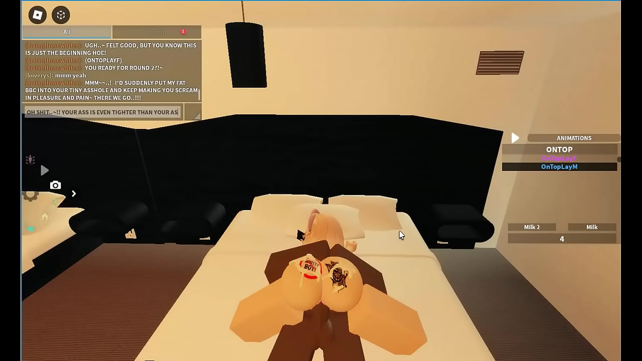 Roblox another white blonde slut got breeded by BBC