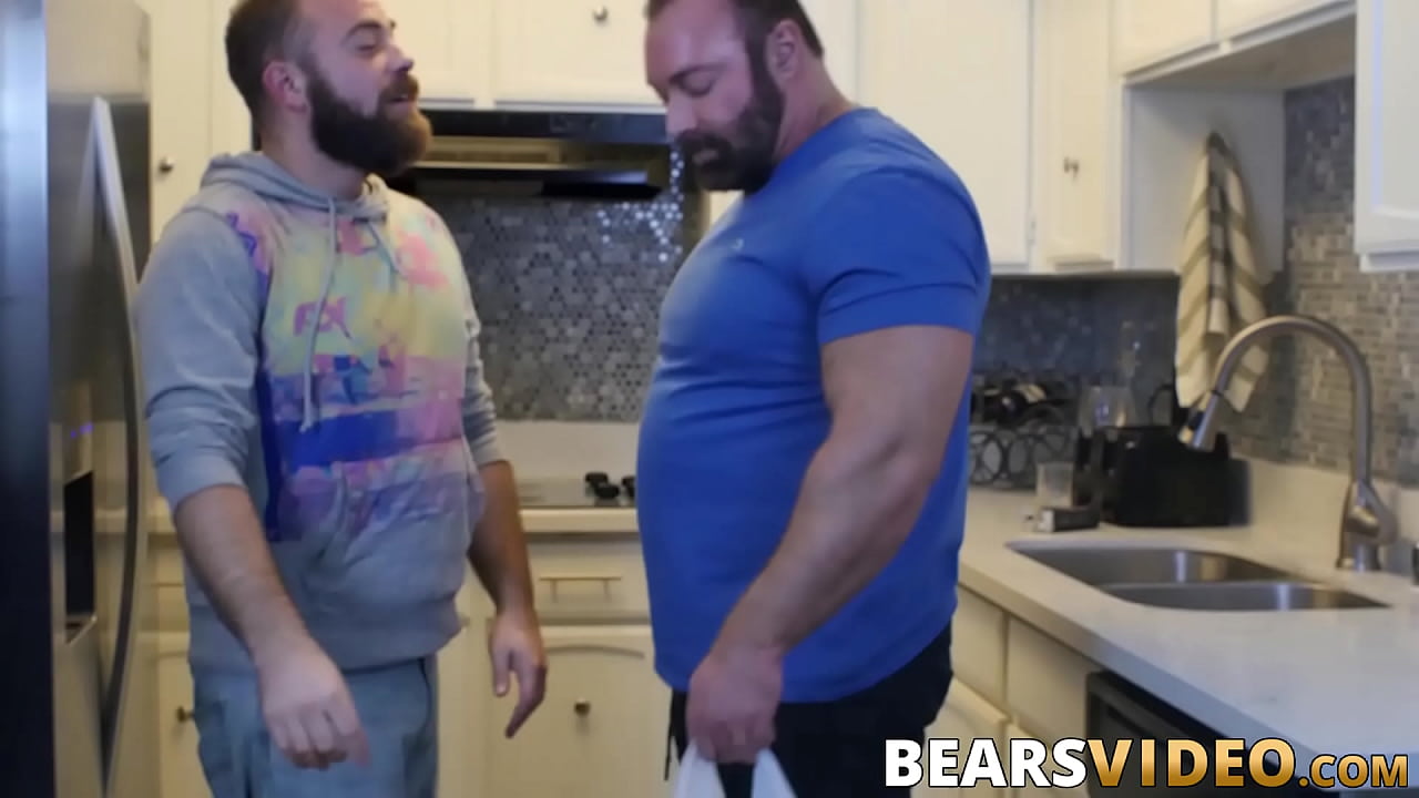 Bear blindfolds cub and fucks him raw