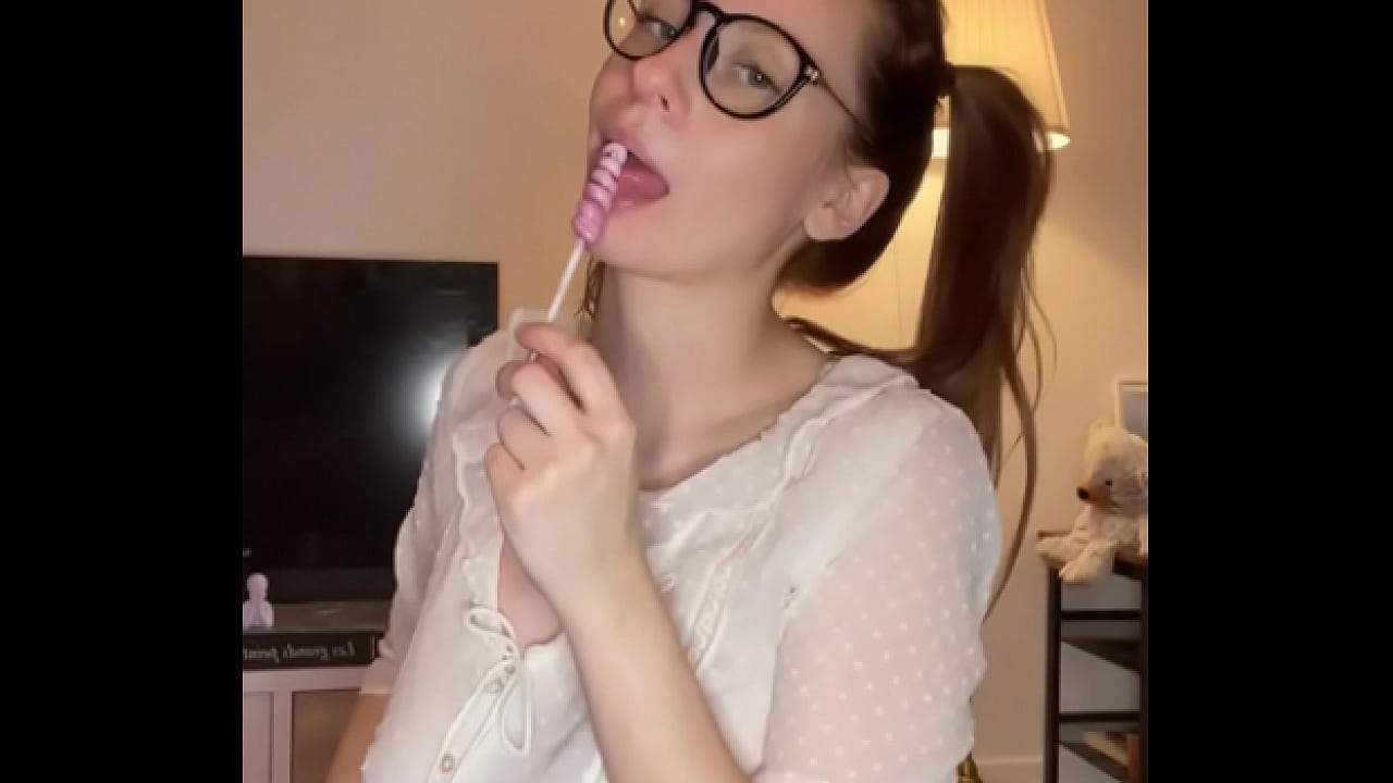 Lazy Student licking lollipop
