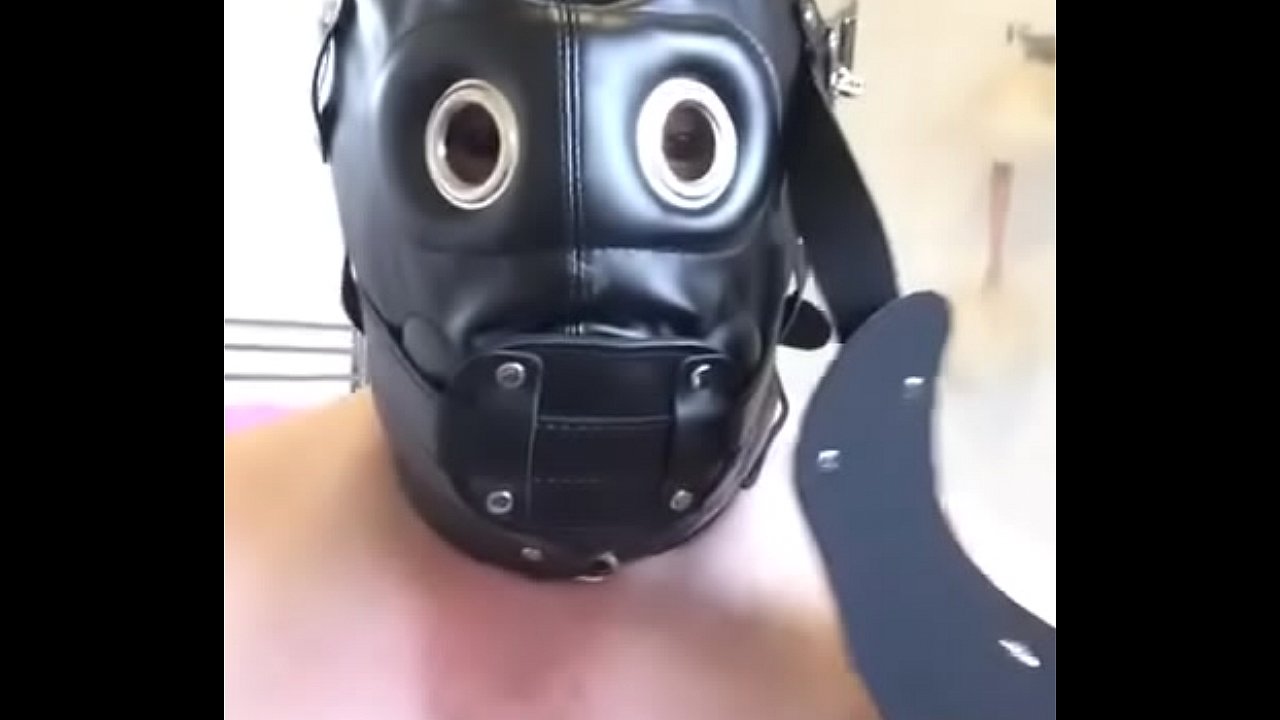 wearing and playing in new leather hood
