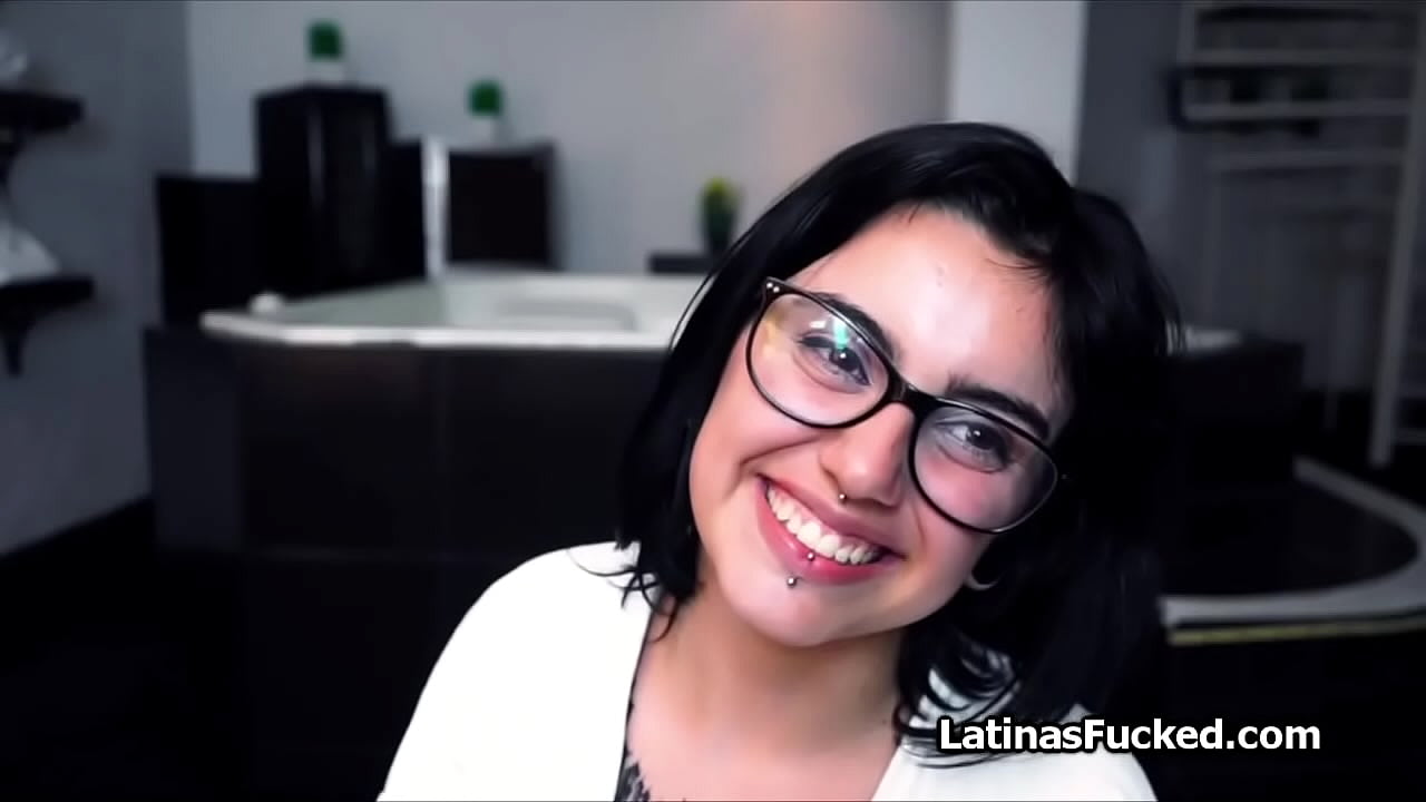 Spicy Latina in glasses rides dick