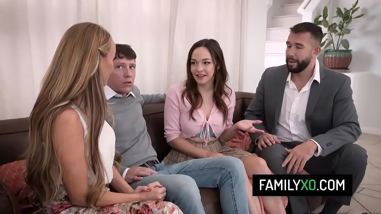 Hot stepfamily foursome sex
