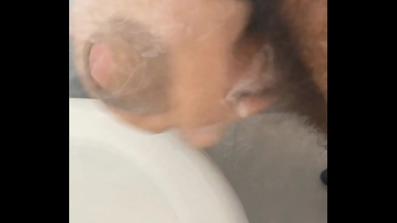 Masturbating in public bathroom. Cant believe nobody walked in. Love the thrill