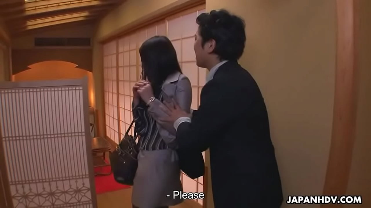 Japanese secretary is used by her boss at the restaurant