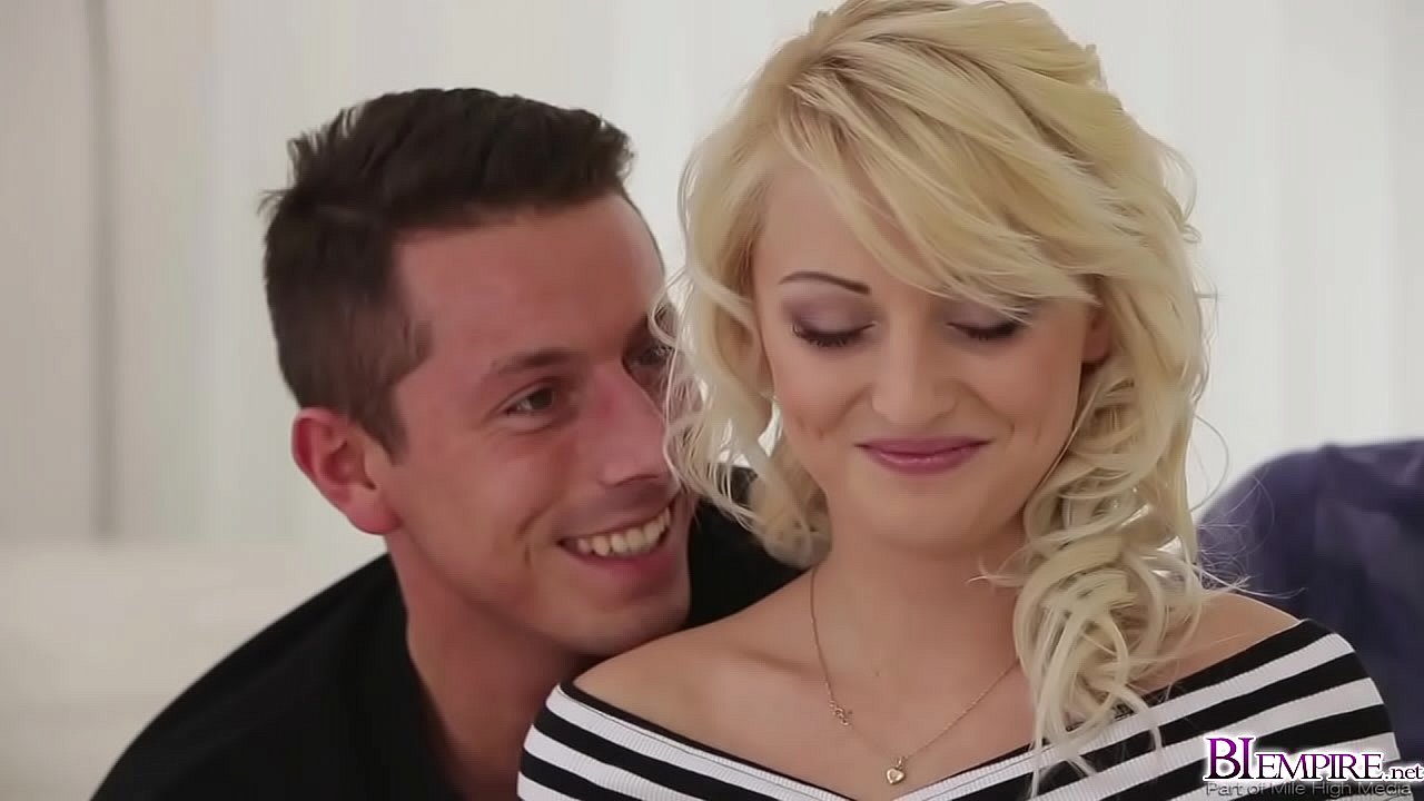 Nick and Katy aiming to seduce a cute guy and give him his threesome sex experience