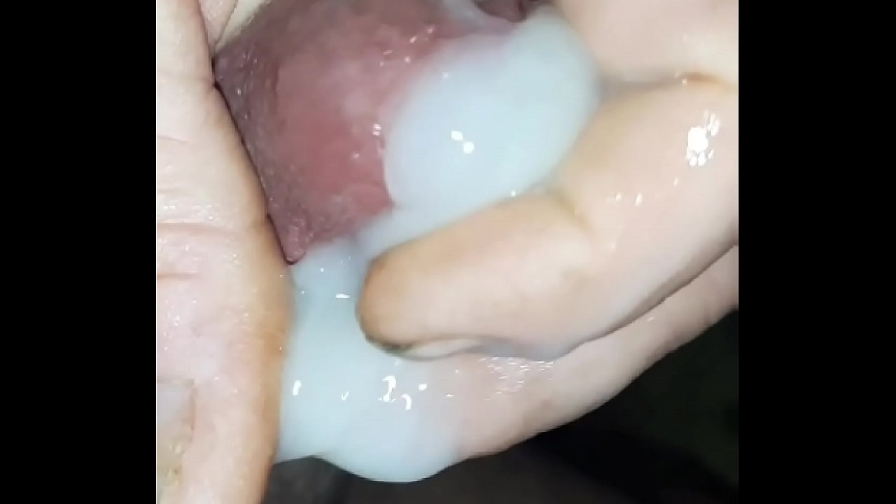 Close up of cum oozing out