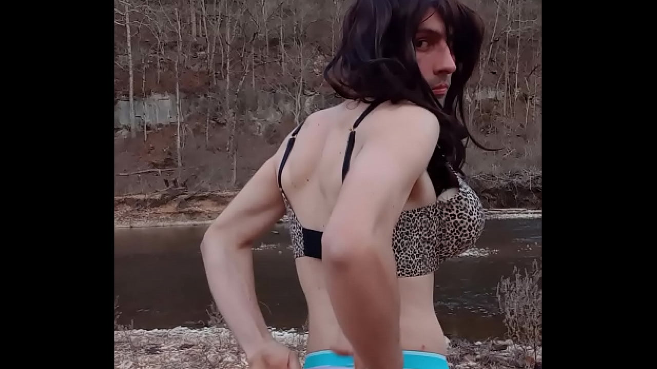 Naughty trans in Swim Suit