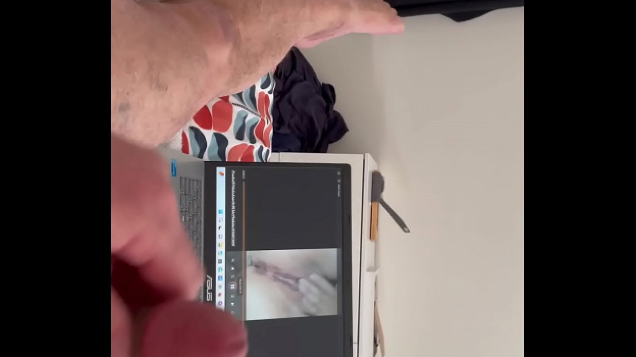 Jerking my cock and cumshot for an online friend