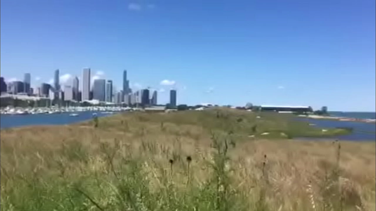 Naked in public in a Chicago park