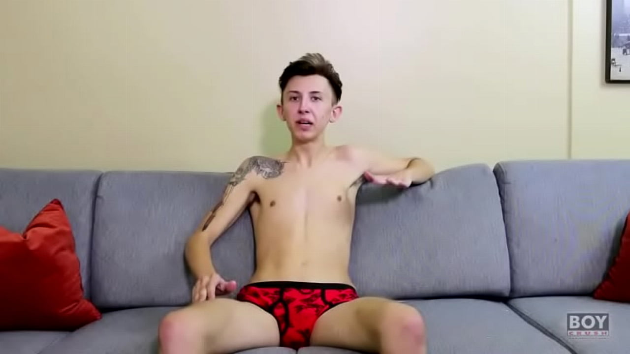 Naked Twink Shooting A Load