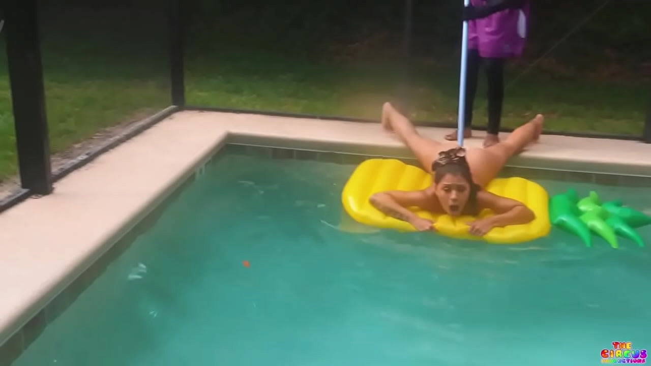 Gibby fucking Luna in ass with a Pool cleaner