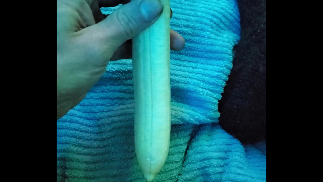 Dry banana slipped inside my ass.