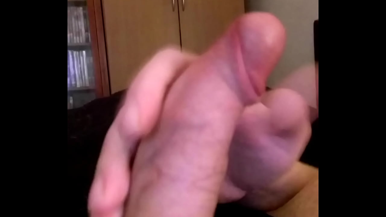 Uncut cock play and lovely huge load