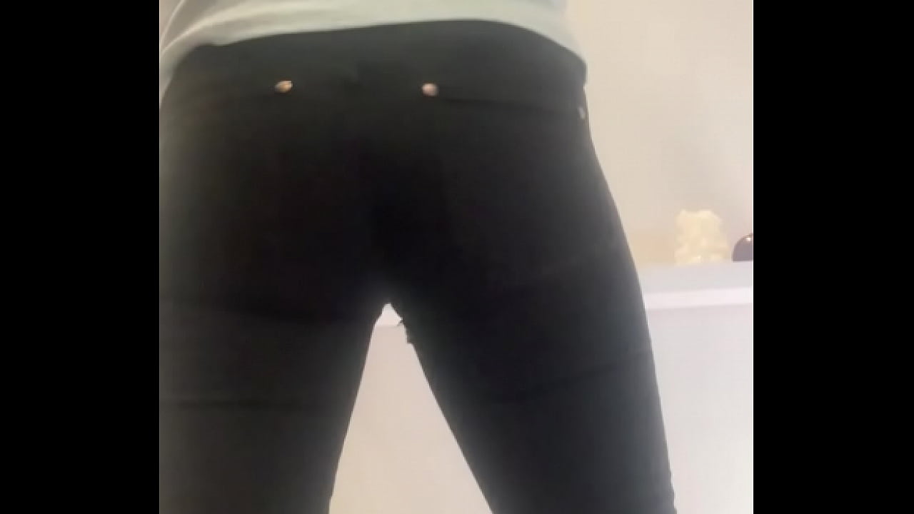 Slut sissy in tight jeans