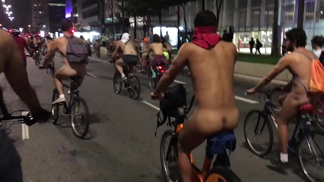 Nude ride by the city