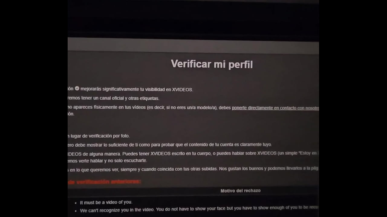 Vídeo de verificación