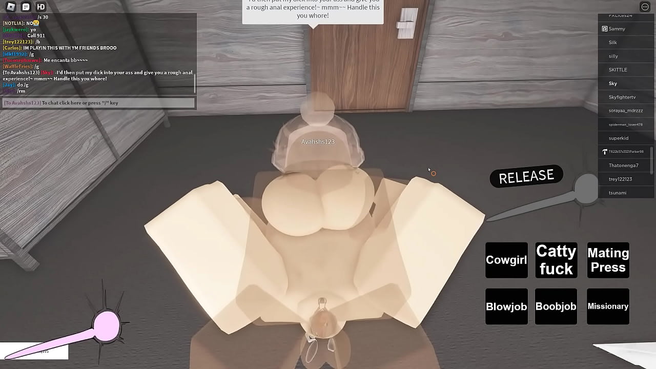 Roblox white girl getting daddy's BBC into her wet pussy