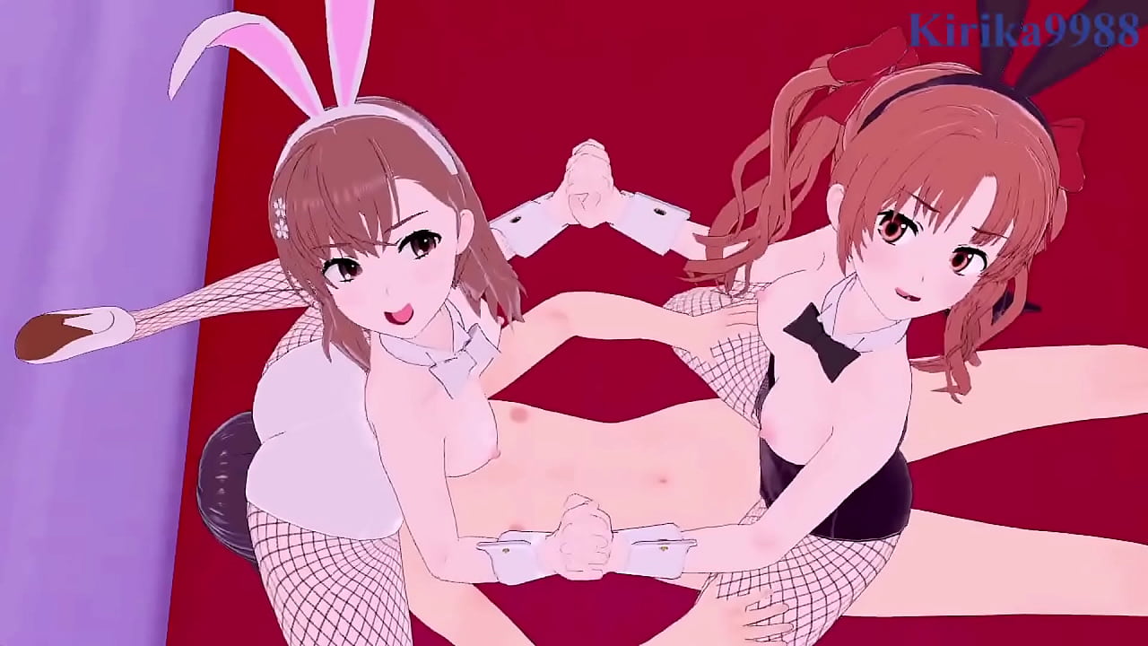 Mikoto Misaka and Kuroko Shirai Bunny Girl intense 3P sex. - A Certain Scientific Railgun Hentai