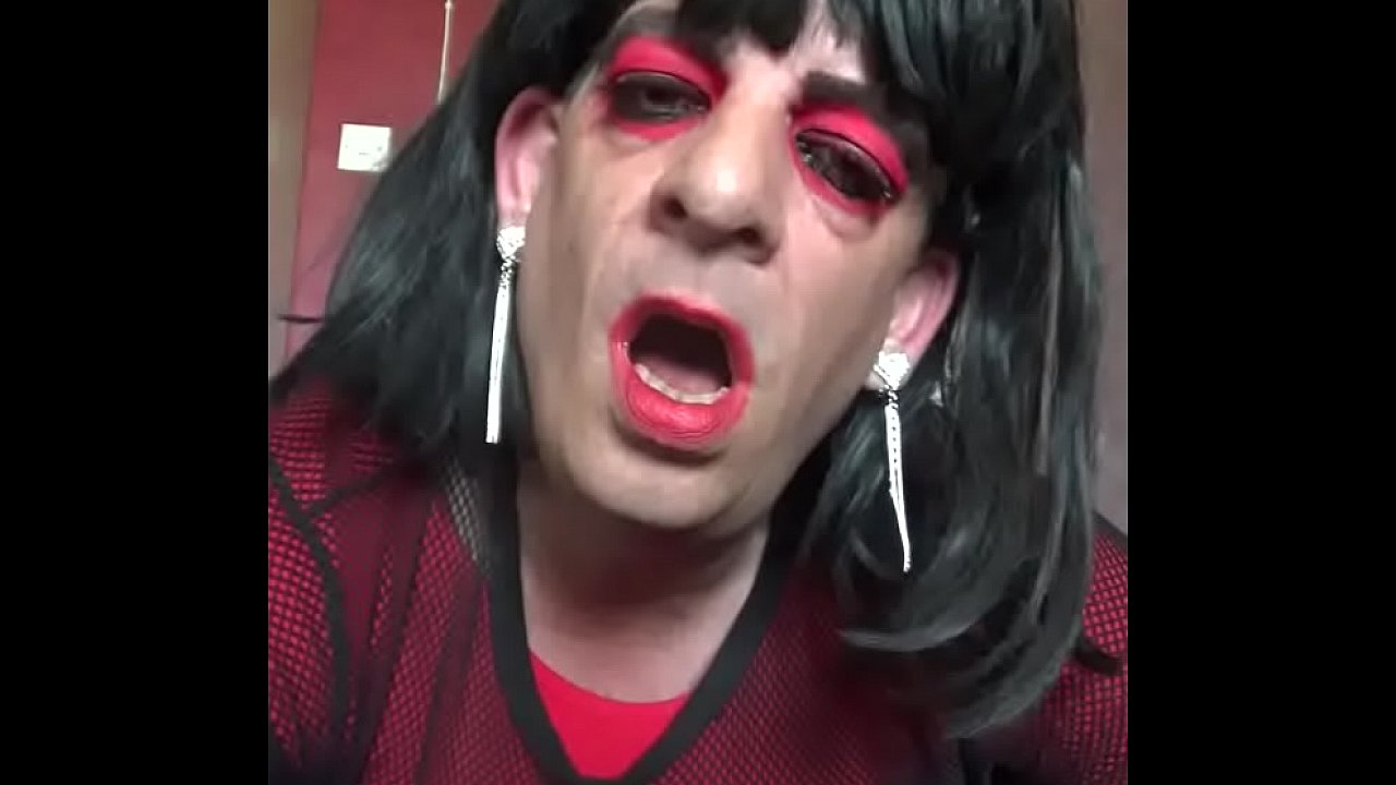 crossdresser drinks piss and cum together