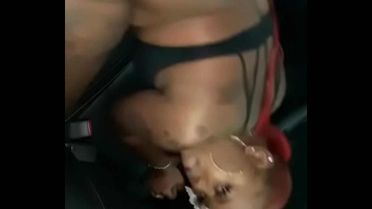 Ebony taking black dick in the back seat