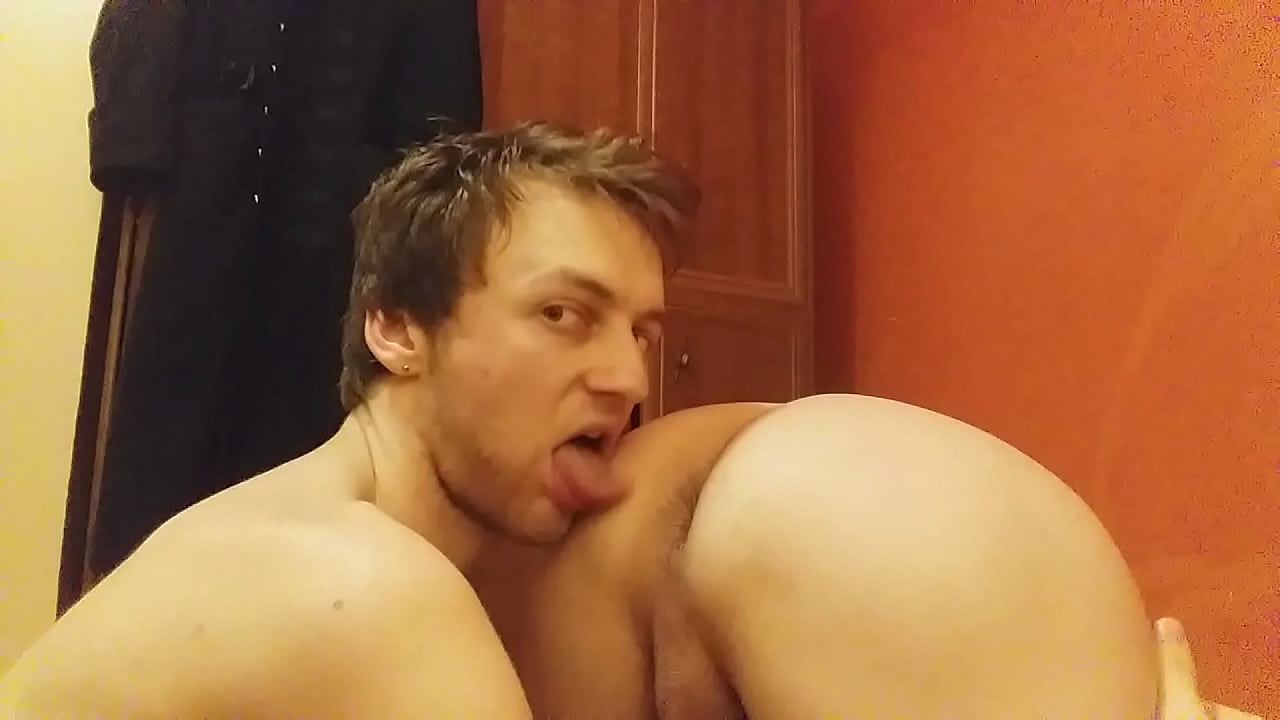 licking beautiful male butt