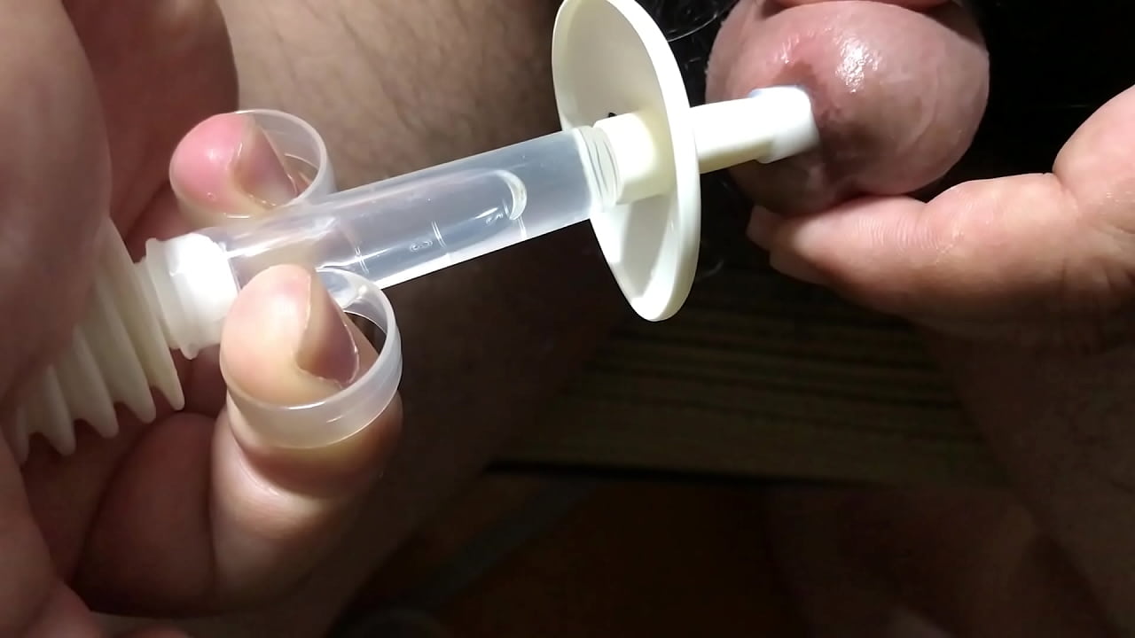 Masturbate with lotion in the urethra