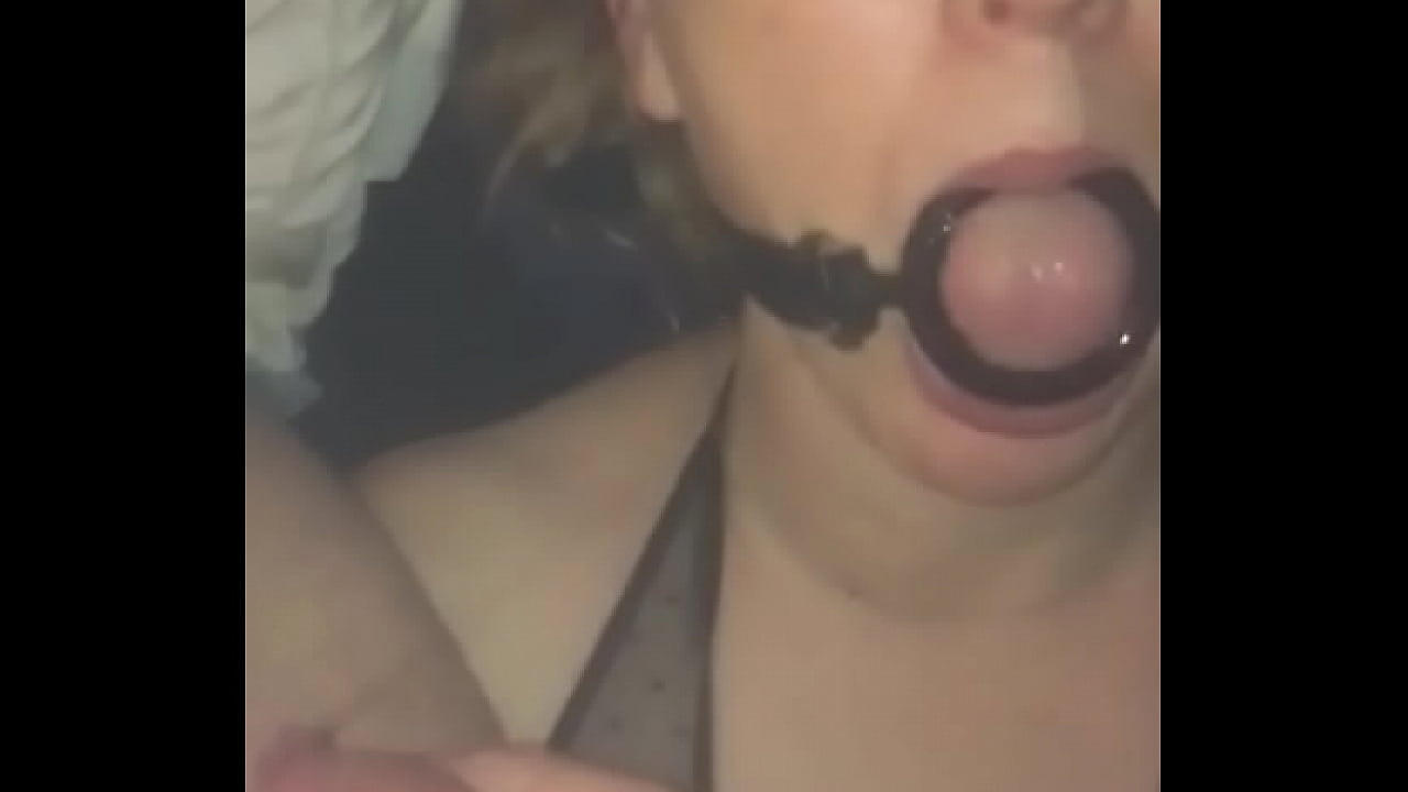 tongue clip on Brit girl she gags for her bone