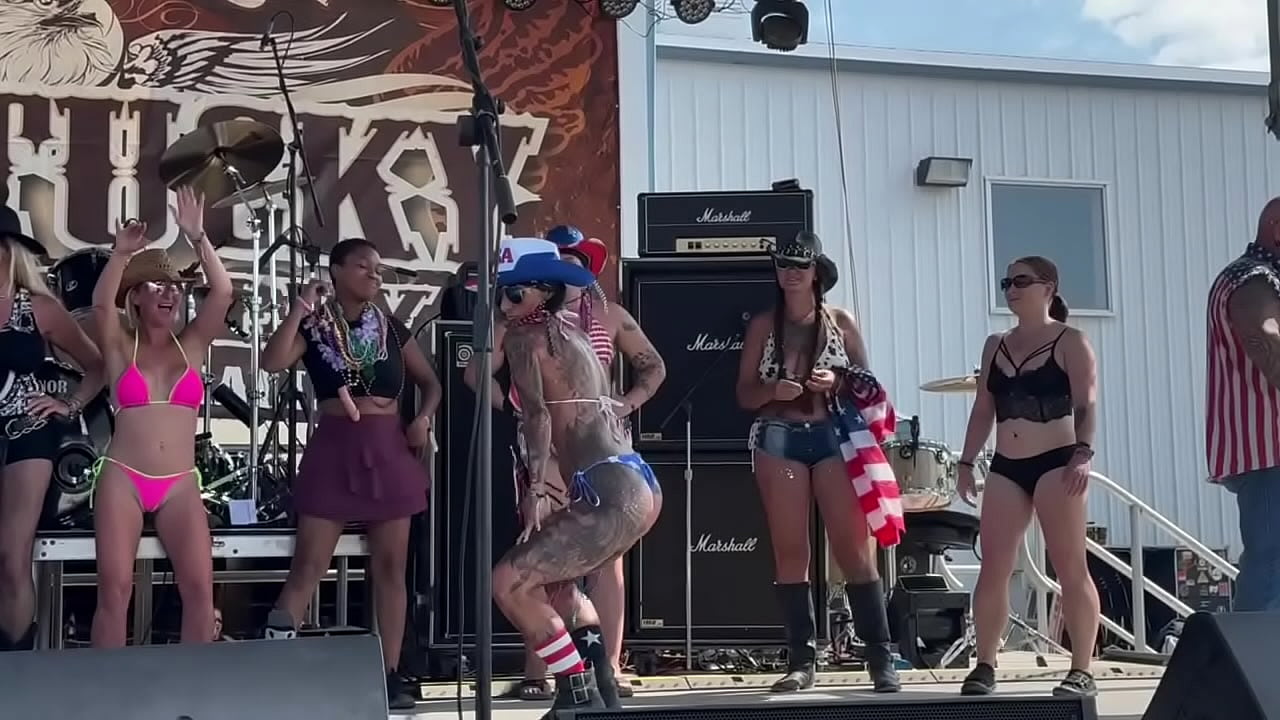 Sturgis Kentucky bike rally ladies put on a show