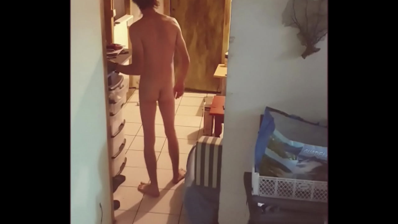 Skinny ass naked at bar