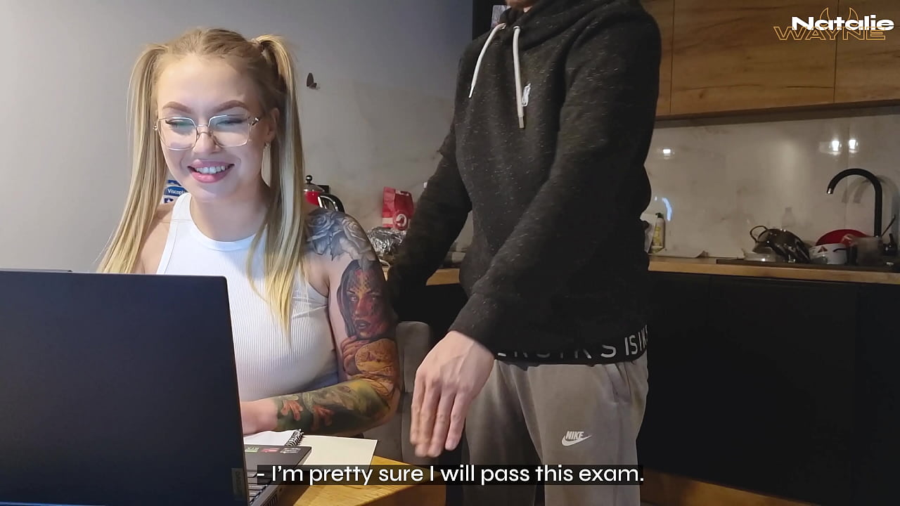 Blonde Student Gets a Facial Instead of Help for Exams