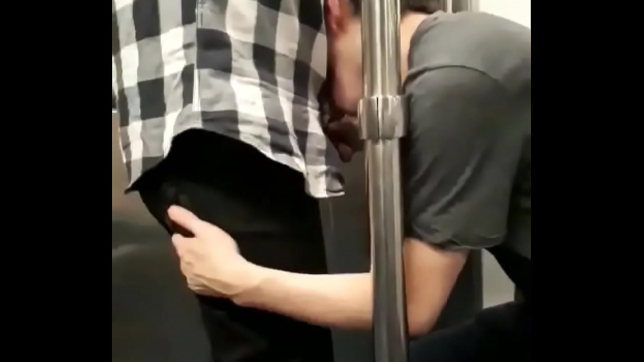 boy sucking cock in the subway