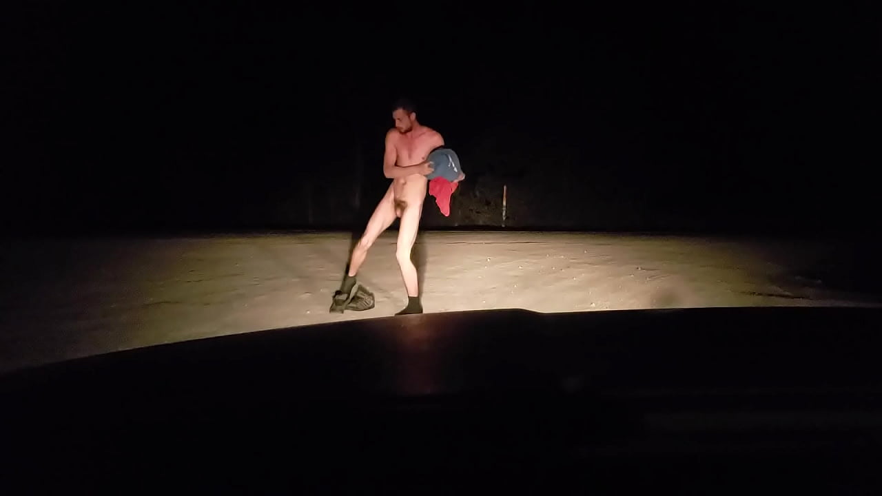 Undressing by road and driving naked with shenanigans