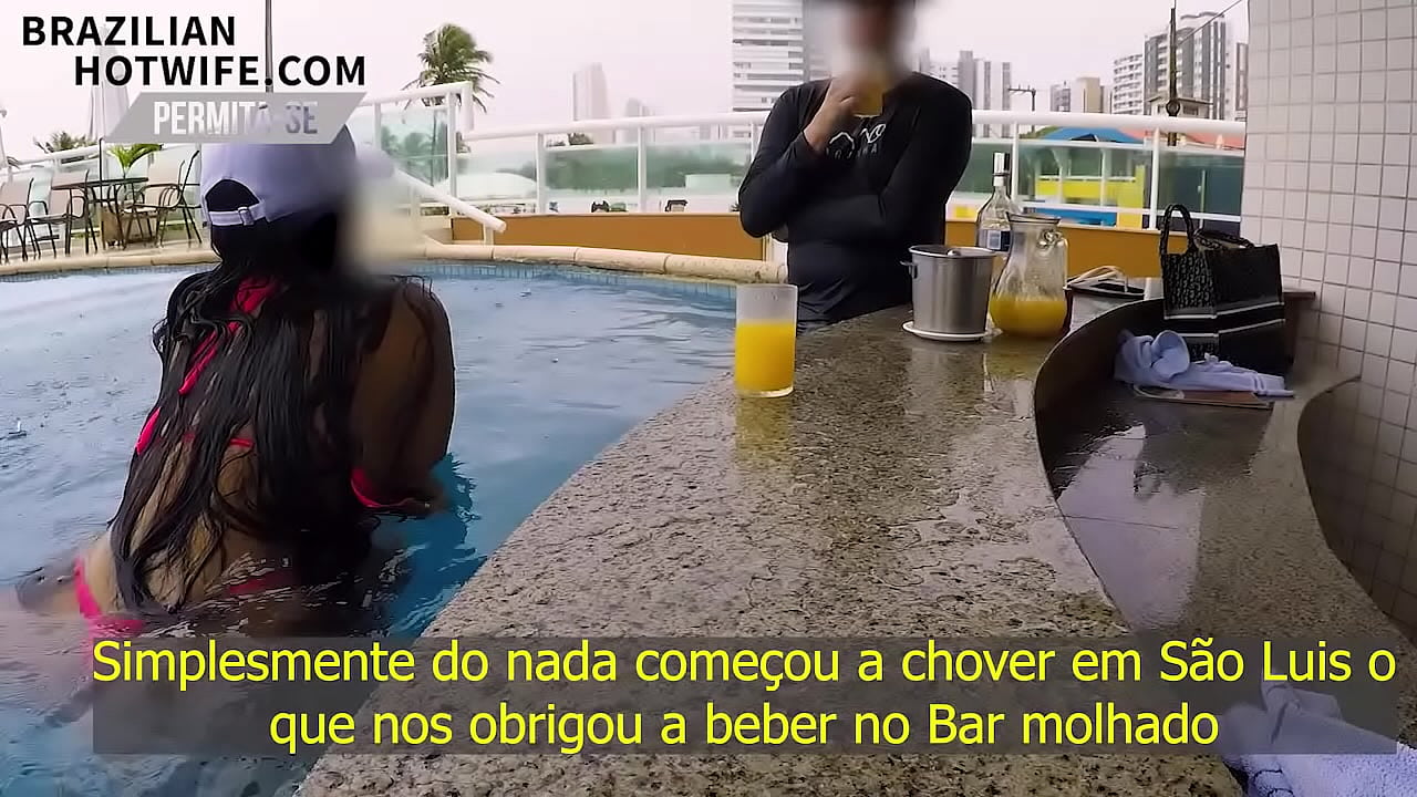 FIQUEI DE PAU DURO VENDO A ANA PROVOCAR O GARÇOM NA PISCINA