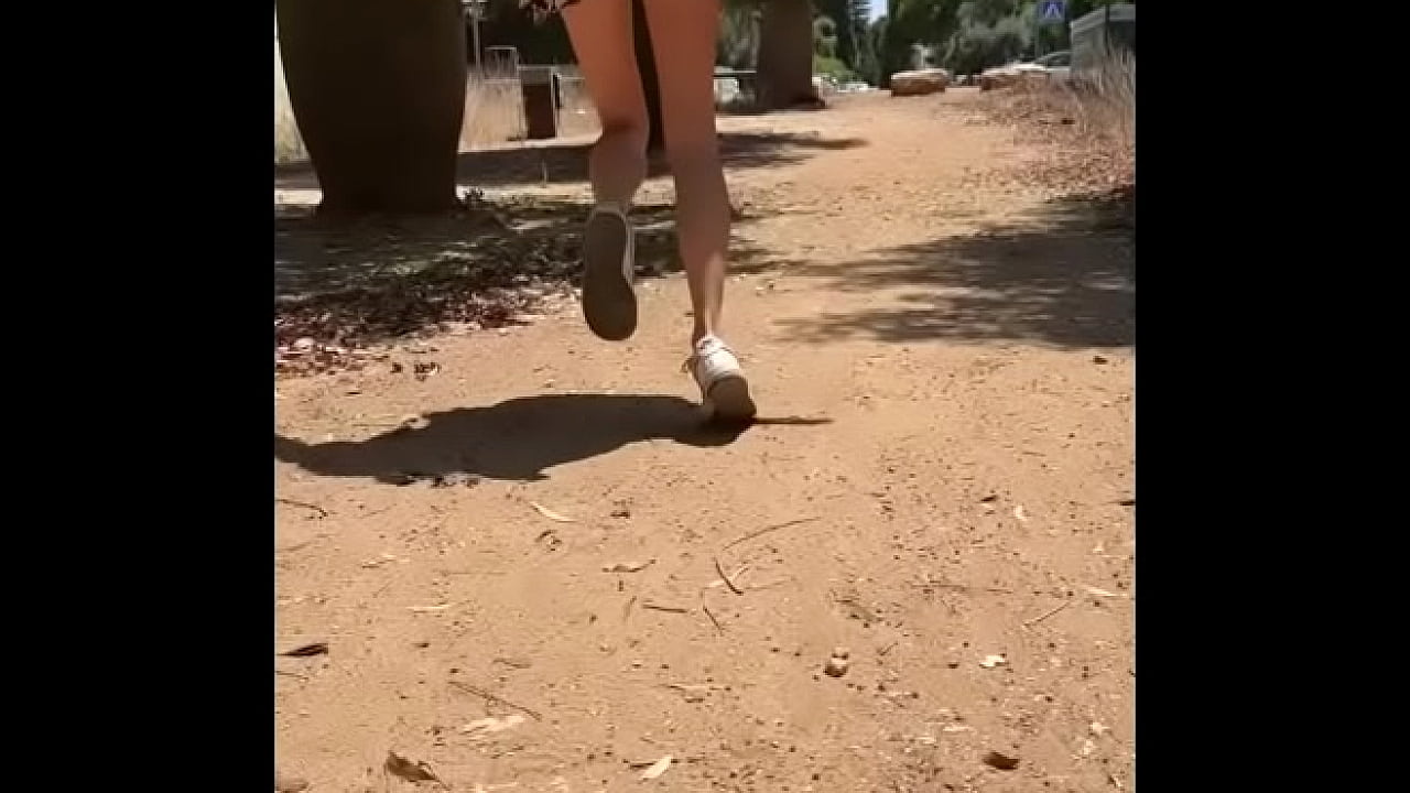 hot day for a walk without panties