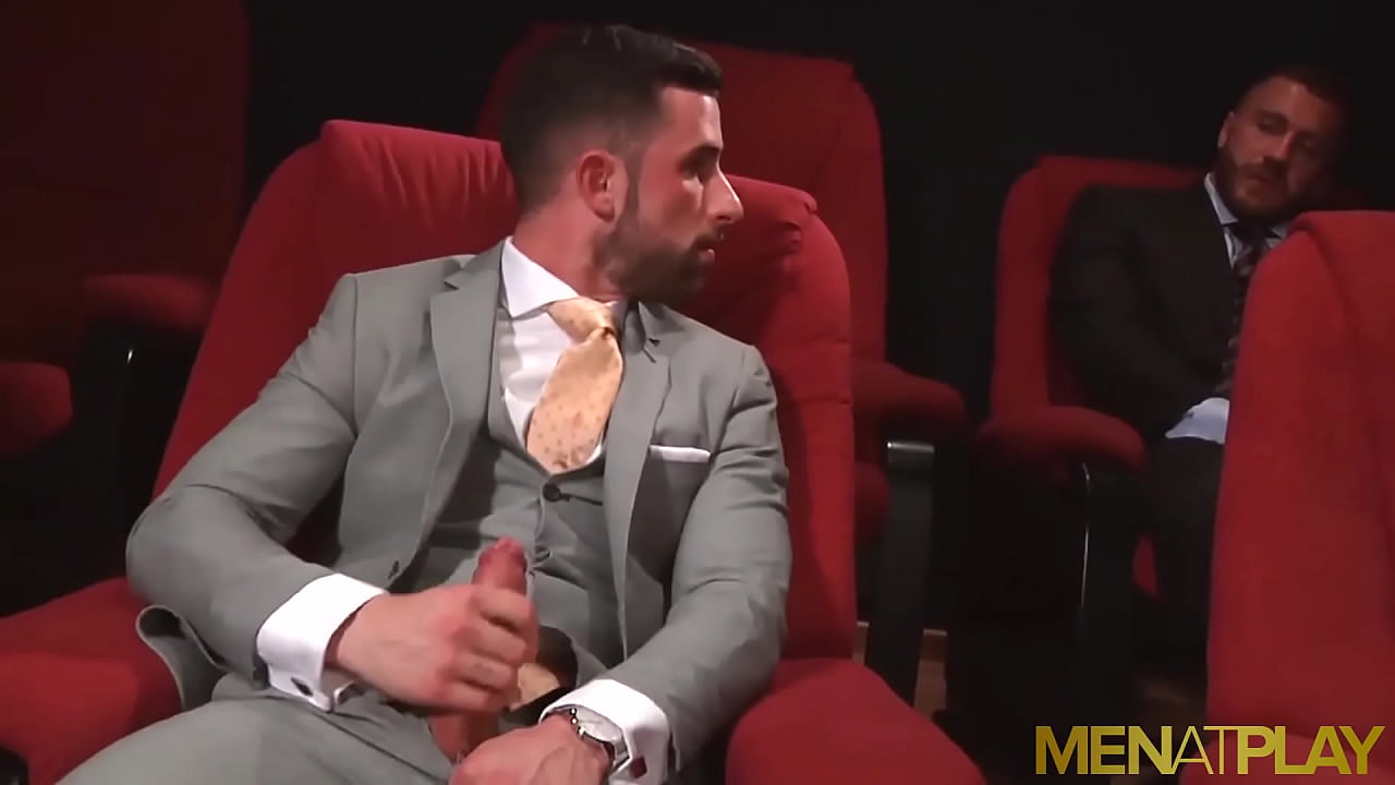 Hunky Businessmen Butt Fuck In Cinema