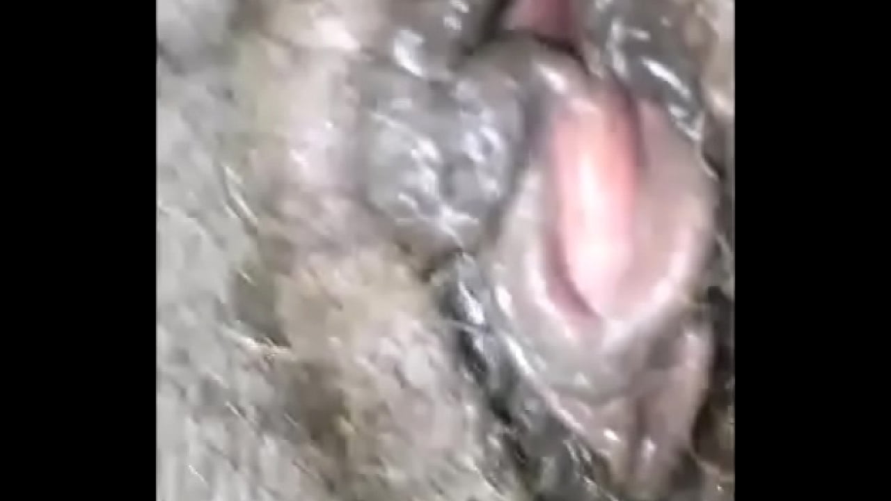 HD Closeup of her Black Granny Pussy