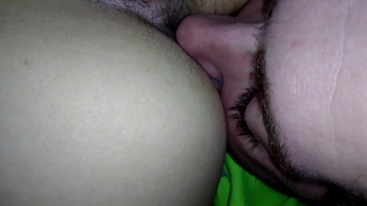 Licking her clit, sniffing her asshole.