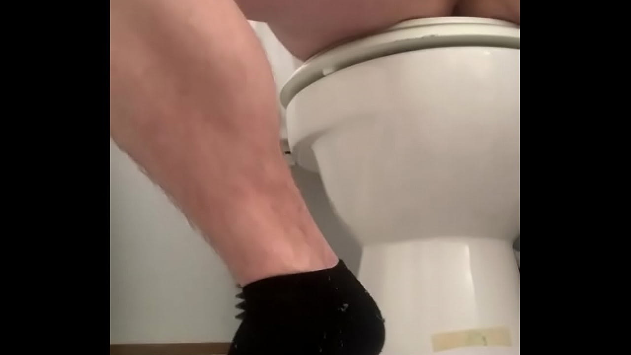 Guy fucks pocket pussy on toilet