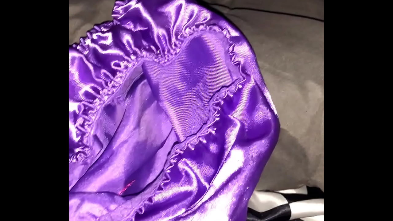 Satin panty tease