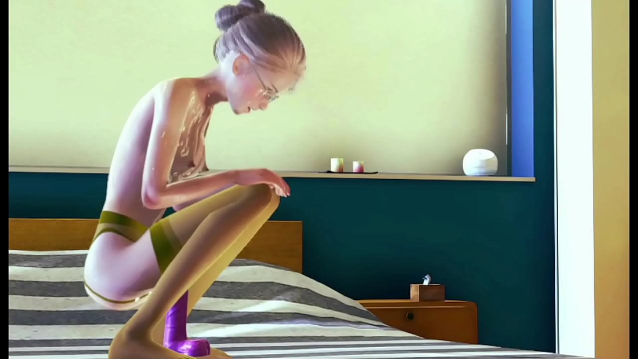 Young solo  3d animation girl